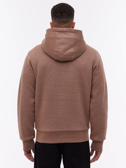 Baraz Sherpa-Lined Zip-Up Hoodie - Brown