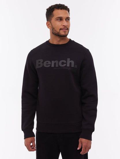 Elado Tonal Logo Crew Neck - Black