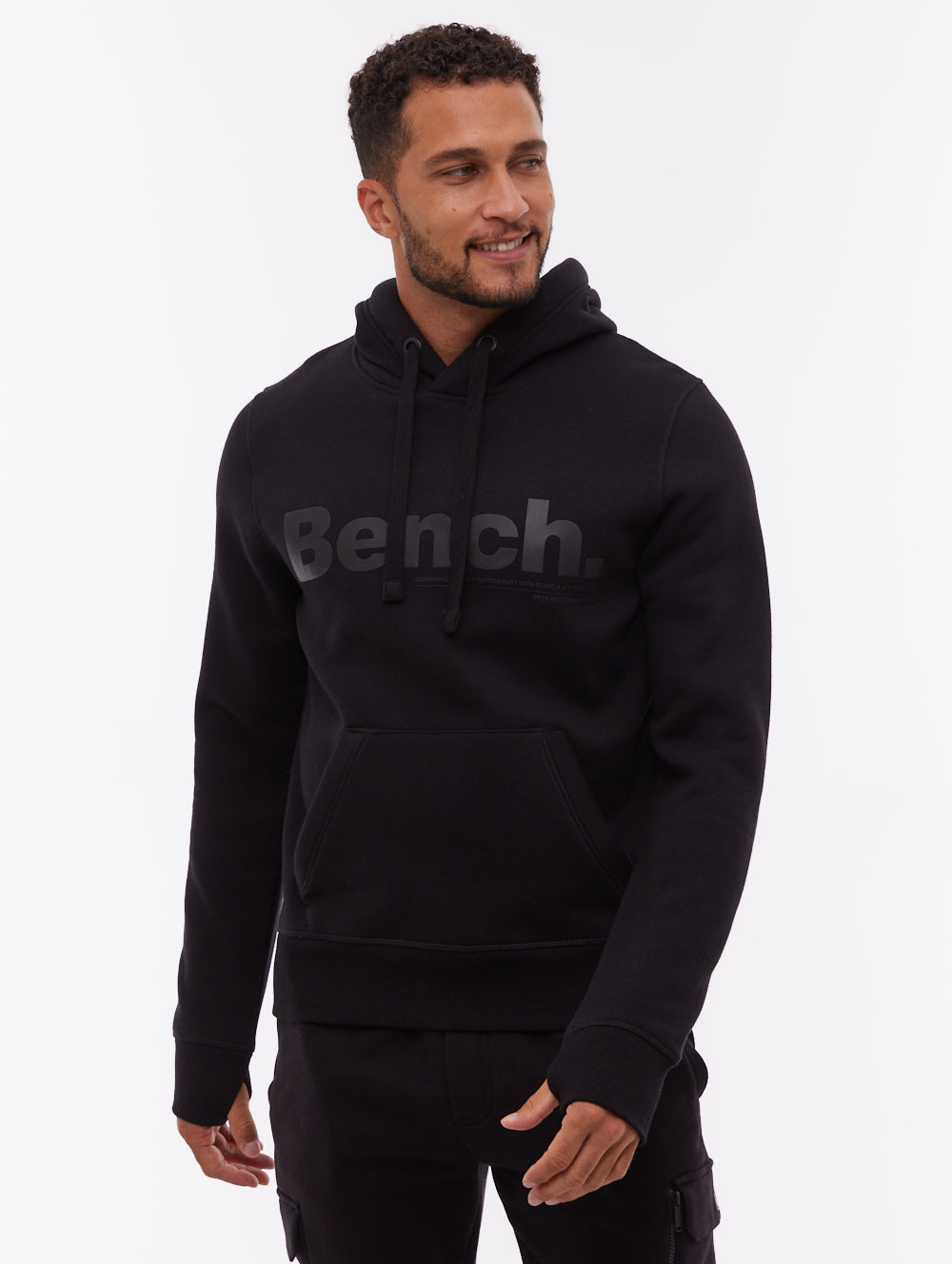 Trassi Tonal Logo Hoodie - Black