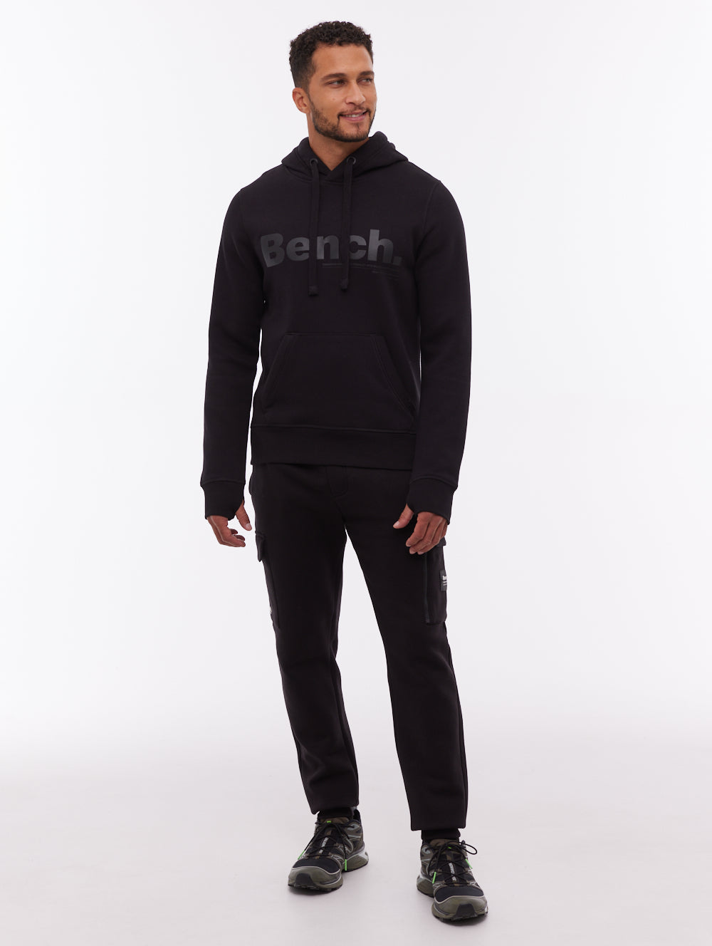 Trassi Tonal Logo Hoodie - Black