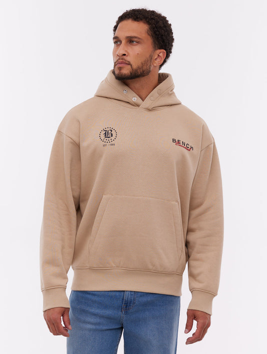 Ledall Back Graphic Hoodie - Beige