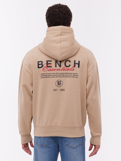 Ledall Back Graphic Hoodie - Beige