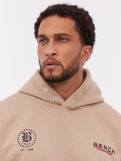 Ledall Back Graphic Hoodie - Beige
