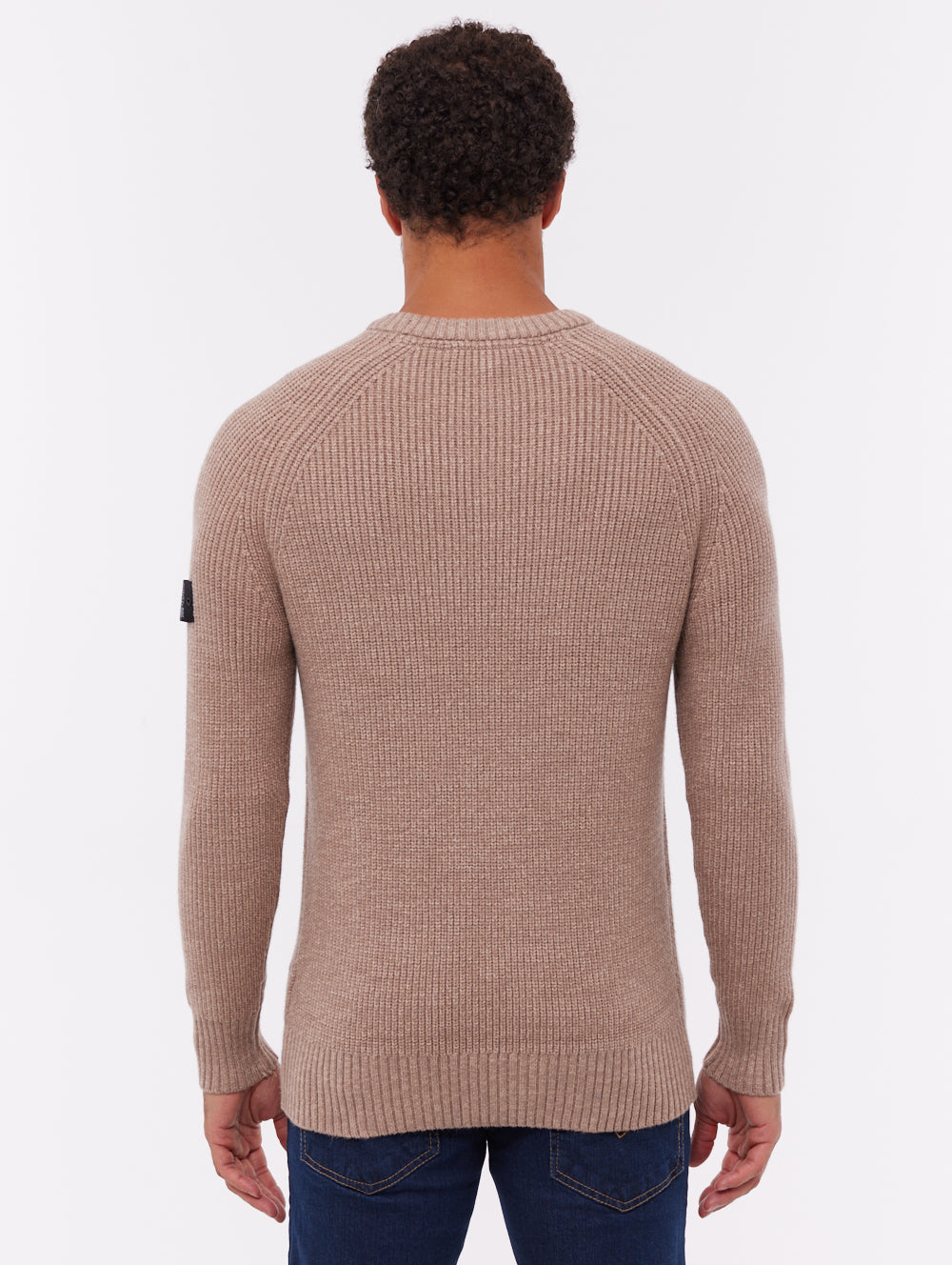 Molna Raglan Sleeve Crew Neck Sweater - Brown