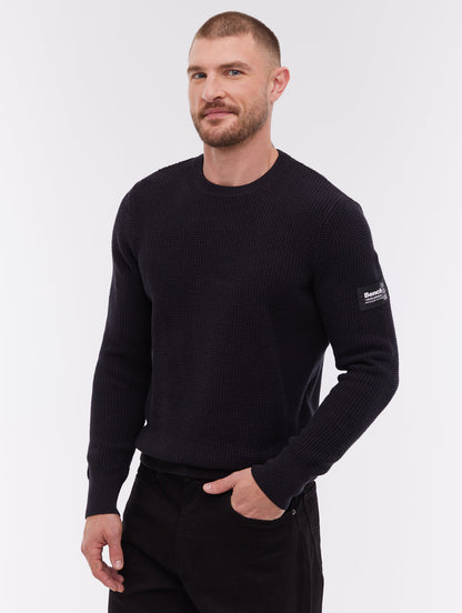 Falum Crew Neck Sweater - Black