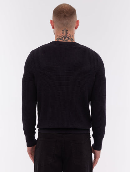 Falum Crew Neck Sweater - Black