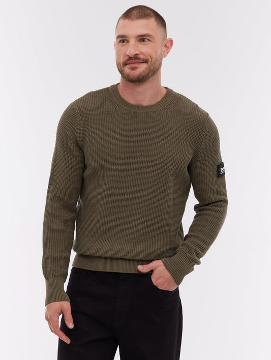 Falum Crew Neck Sweater - Green