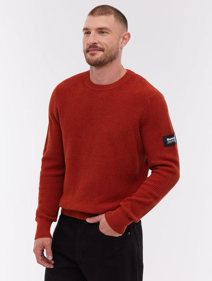 Falum Crew Neck Sweater - Orange