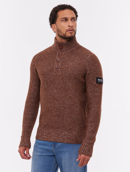 Hastom Funnel Neck Sweater - Brown