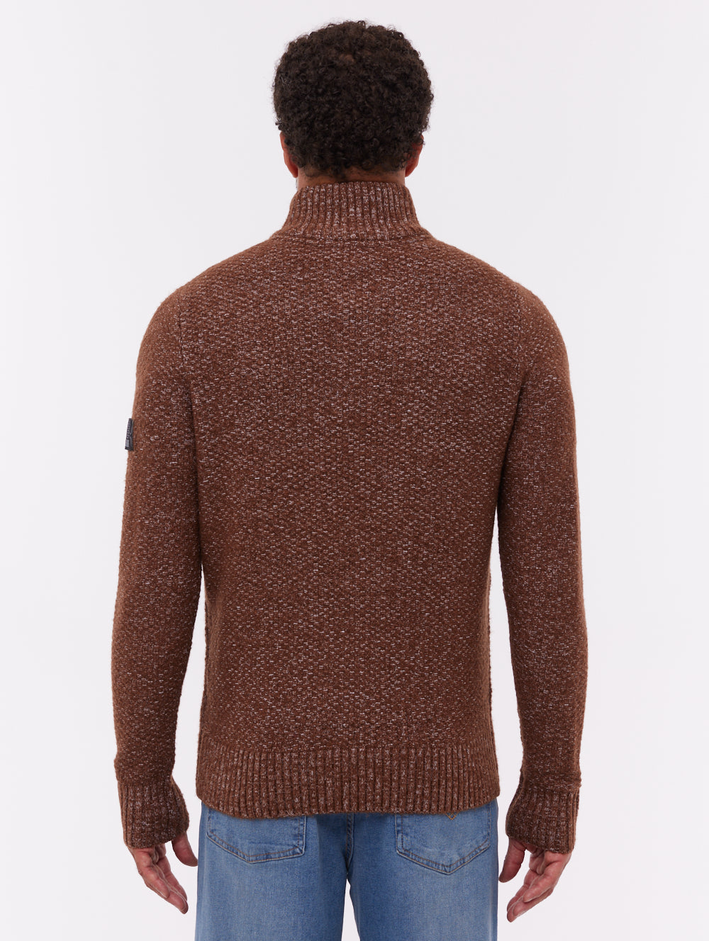 Hastom Funnel Neck Sweater - Brown