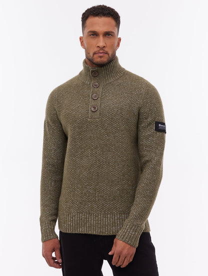Hastom Funnel Neck Sweater - Green