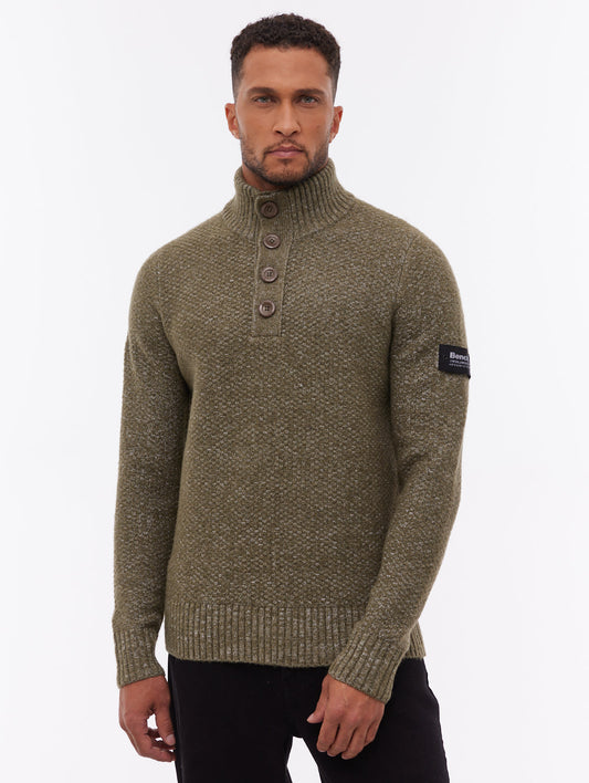 Hastom Funnel Neck Sweater - Green