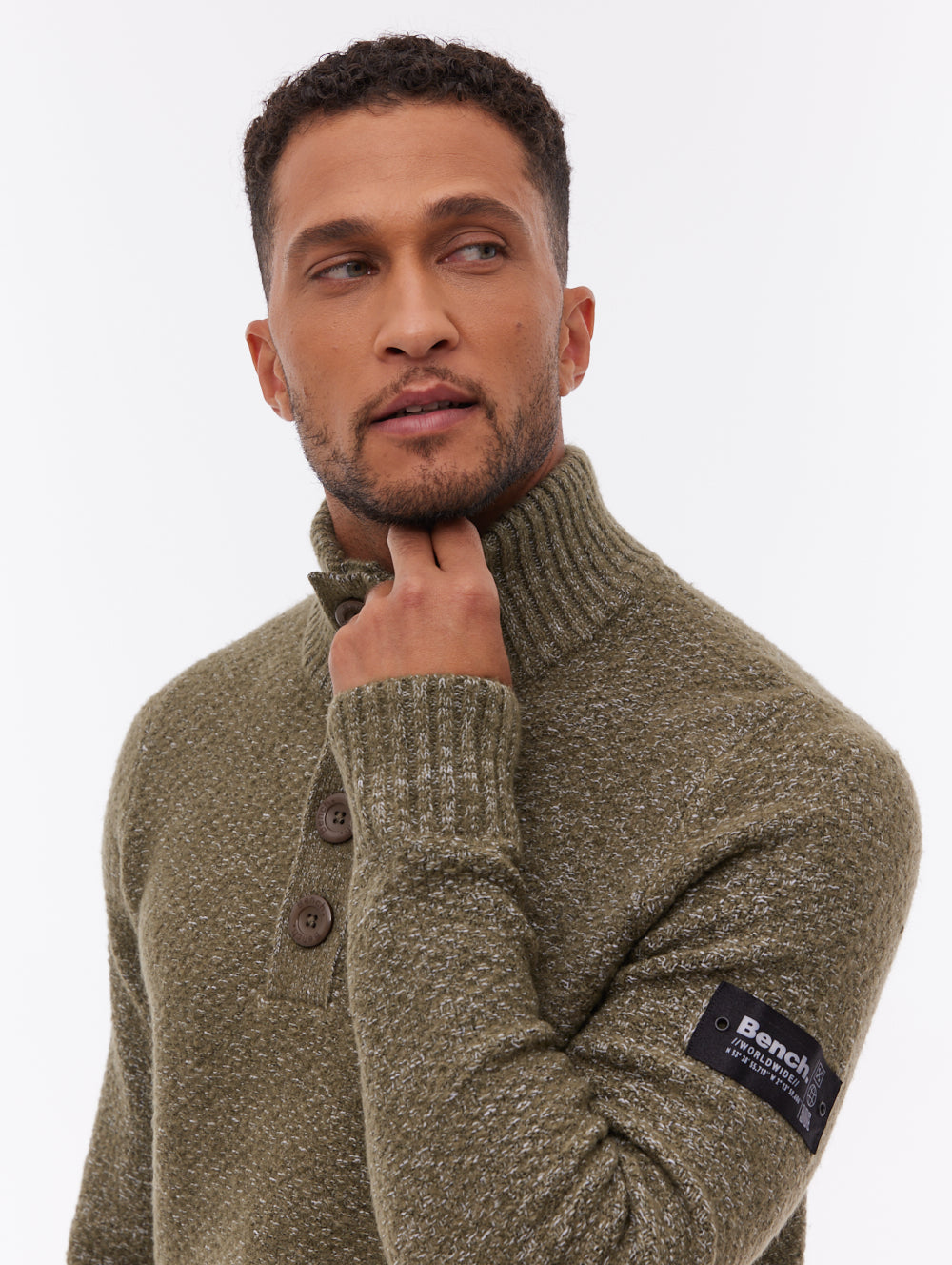 Hastom Funnel Neck Sweater - Green