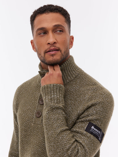 Hastom Funnel Neck Sweater - Green